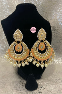 Pearls Kundan Earrings - 5 Colors