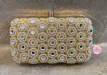 Load image into Gallery viewer, Gold White Mirror Clutch