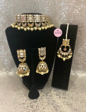 Load image into Gallery viewer, Mirrored Choker Jhumki Sets - 5 colors