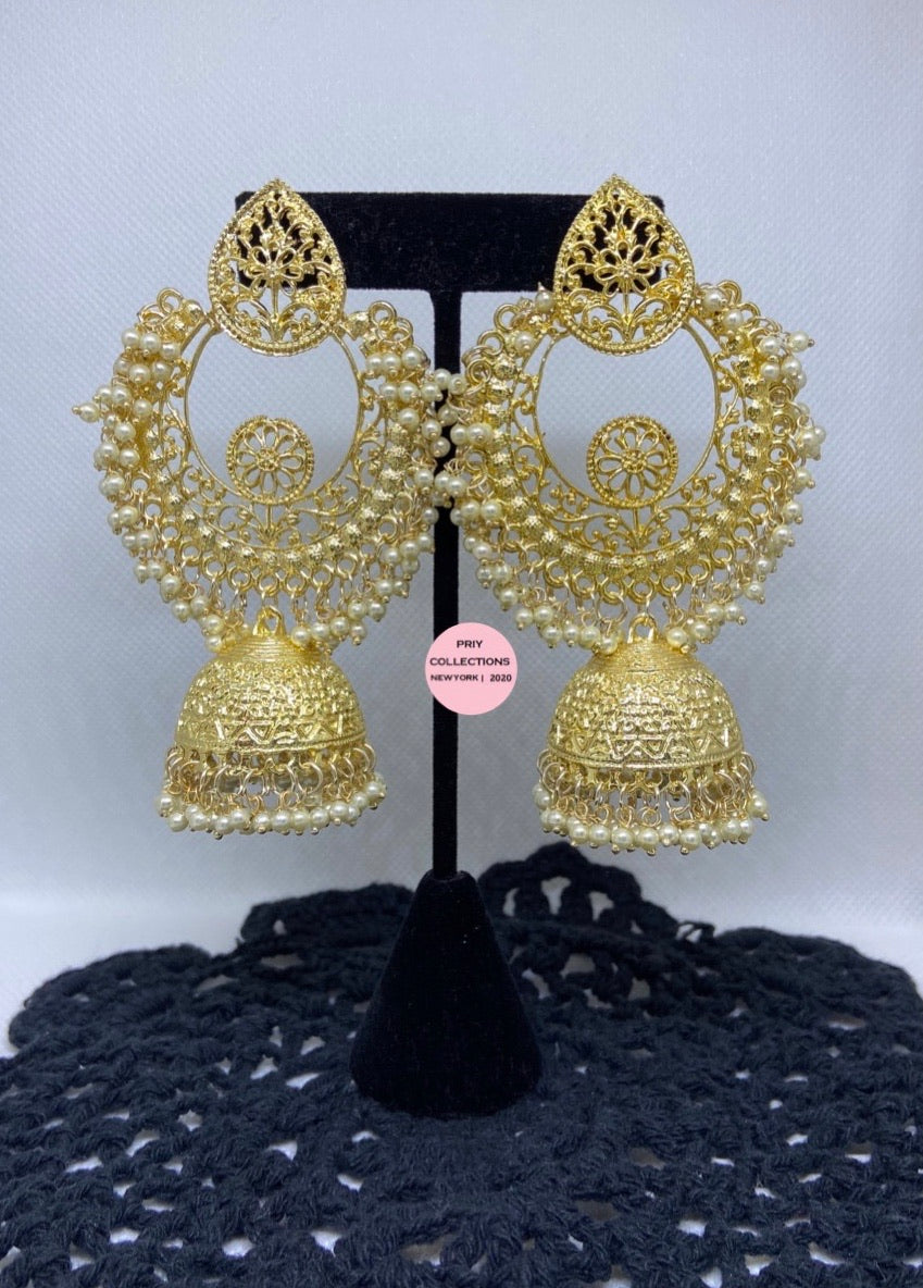 Long Golden Jhumki