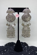 Load image into Gallery viewer, Oxidized Silver Earrings/Jhumkis