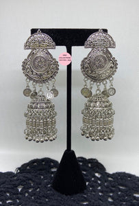 Oxidized Silver Earrings/Jhumkis