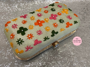 Floral Beige Clutch