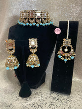 Load image into Gallery viewer, Mirrored Choker Jhumki Sets - 5 colors