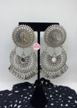 Load image into Gallery viewer, Oxidized Silver Earrings/Jhumkis