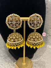 Load image into Gallery viewer, Beaded Polki Jhumkis - 6 Colors