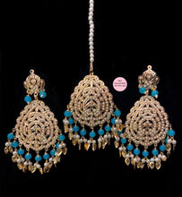 Load image into Gallery viewer, Jadau Earrings Tikka Set - 7 colors