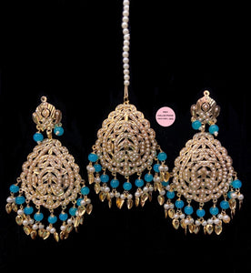 Jadau Earrings Tikka Set - 7 colors