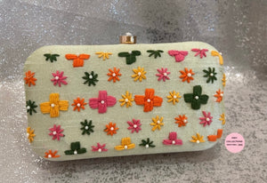 Floral Beige Clutch