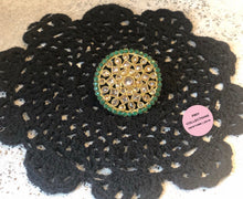 Load image into Gallery viewer, Adjustable Round Polki Ring