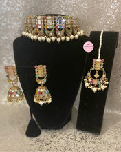 Load image into Gallery viewer, Mirrored Choker Jhumki Sets - 5 colors