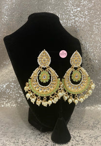 Pearls Kundan Earrings - 5 Colors