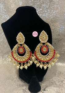 Pearls Kundan Earrings - 5 Colors