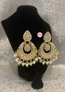 Pearls Kundan Earrings - 5 Colors