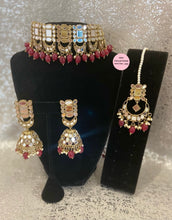 Load image into Gallery viewer, Mirrored Choker Jhumki Sets - 5 colors