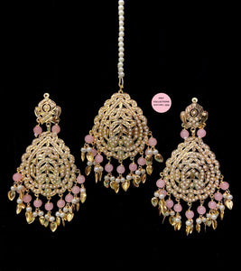 Jadau Earrings Tikka Set - 7 colors