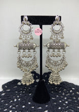 Load image into Gallery viewer, Oxidized Silver Earrings/Jhumkis