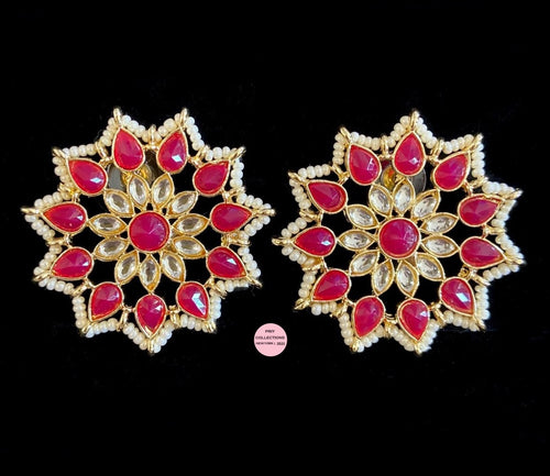 Lightweight Kundan Star Studs - 5 colors