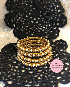 Pearl Gold Bangles