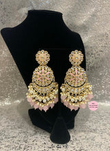 Load image into Gallery viewer, Long Kundan Painted Earrings