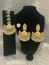 Load image into Gallery viewer, Gold Meena Colored Earrings Tikka Set - 5 Colors